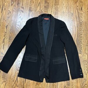 Alice and Olivia Satin Lapel Blazer